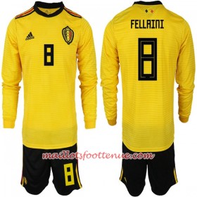 Maillot/Tenue Belgique FELLAINI 8 Enfant Extérieur Coupe du monde 2018 Manche Longue